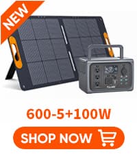 ALLWEI 300W Solar Generator with 100W Solar Panel Included, 280Wh Portable Power Station with AC Outlet USB Port, Solar Powered Battery Generator for Outdoor Camping, Home Backup, Power Outage