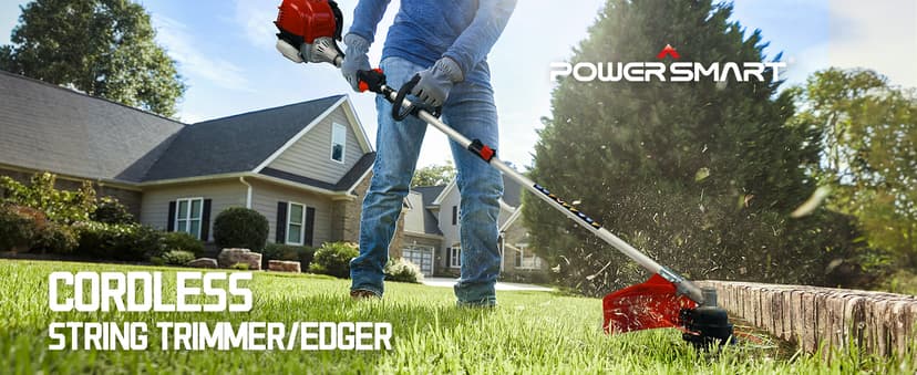 PowerSmart 4 Cycle 37cc Weed Wacker Gas Powered, 3 in 1 Detachable Straight Shaft Multipurpose Trimmer with 16" Cutting Path, 10" Brush Cutter Blade, Edger Lawn Tool for Yard, Garden