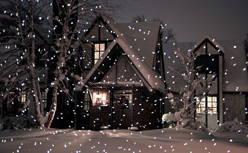 Outdoor Star Lights Projector, AIRIVO White Laser Fairy Lights Projector, Christmas Snowflake Projector 3 Lighting Modes Garden Light with Remote Control for Home, Patio,Landscape