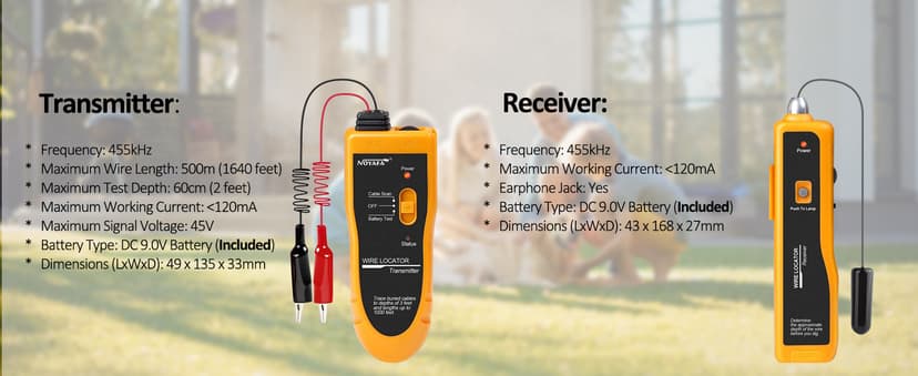 Underground Wire Locator Upgrade, RockyMars Cable Tester for Invisible Fence for Dogs, Circuit Breaker Finder, Electric Fence Wire Tracer, Wire Break Locator, etc.