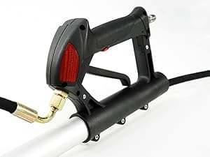 janz 24 FT, Aluminum Telescoping Pressure Washer Wand with 2 Pressure Washer Extension Wands,Gutter Cleaner Attachment, 7 Spray Nozzle Tips, 2 Hose Inlet Adapters, Pivoting Coupler and Support Harness