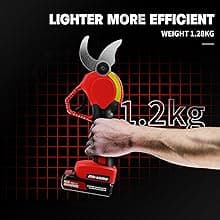 Electric Pruning Shears Professional Cordless Electric Pruning Battery Powered, Tree Branch Pruner with 2 PCS Rechargeable 2 Ah Lithium Battery - 30mm (1.2inch) Cutting Diameter