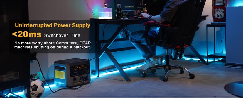 VTOMAN 3096Wh Solar Generator, FlashSpeed 1500 Power Station Bundle with Extra Battery & 400W Solar Panel, 1500W (3000W Peak) LiFePO4 Battery for Home Backup Power RV Emergency (3 Separate Packages)