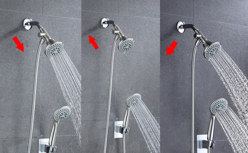 Little World Shower Arm Diverter Valve - 3 Way Shower Diverter Valve, G1/2 Solid Brass Fixed Spray System Diverter for Universal Hand Held Showerhead (Brushed Nickel)