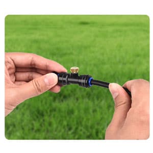 GOXAWEE Misting System, 75FT (23M) Misting Line + 28 Brass Mist Nozzles + Brass Adapter(3/4"), Misters for Outside Patio Cooling Outdoor Garden Greenhouse Trampoline for Waterpark