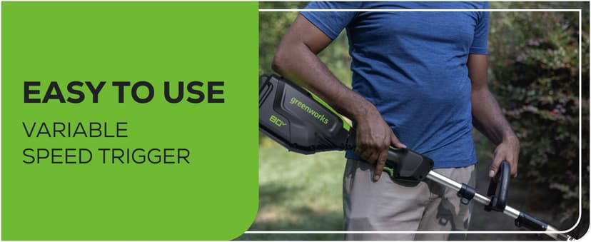 Greenworks 80V 8" Brushless Cordless Edger, Battery and Charger Not Included