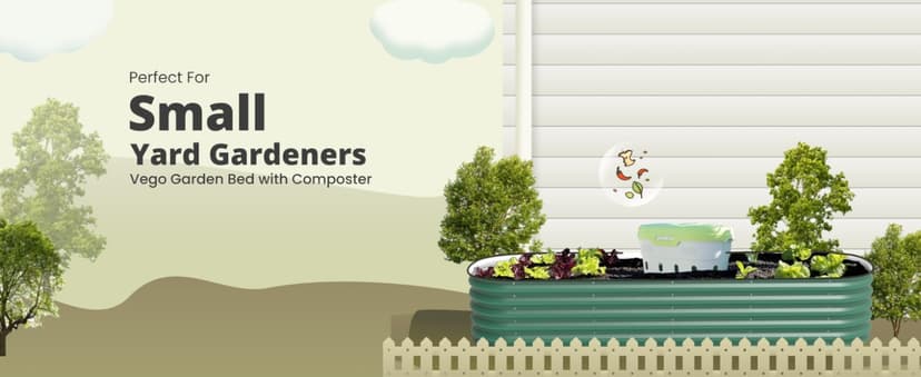 Vego garden Raised Garden Bed Kits, 17" Tall 9 in 1 8ft X 2ft Metal Raised Planter Bed for Vegetables Flowers Ground Planter Box-British Green