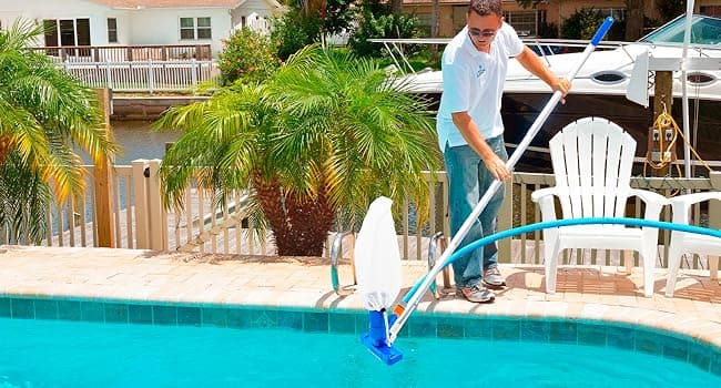 Upgraded Handheld Pool Vacuum for Above Ground Pool - Swimming Pool Jet Cleaner with 70" 5 Section Poles, Small Underwater Vacuum Kit W/Brush for Spas, Ponds, Fountains
