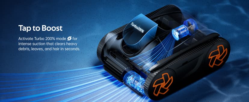 Pool Cleaner K60, 6H Runtime Cordless Robotic Pool Vacuum, Touch Screen, Smart Navigation, Cleans Floor, Walls, Waterline, Ideal for Above & In-Ground Pools, Self-Parking