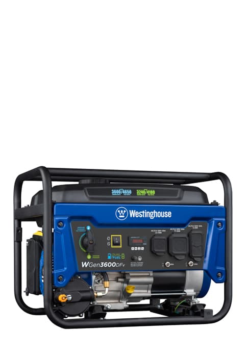Westinghouse 4650 Peak Watt Dual Fuel Portable Generator, Remote Electric Start with Auto Choke, RV Ready 30A Outlet, Gas & Propane Powered