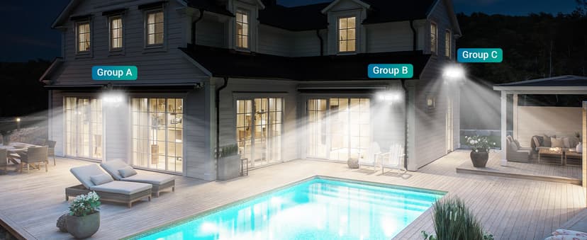 USTELLAR 2 Pack 50W Smart Outdoor LED Security Light Tunable White 2700K-6500K Motion Sensor Exterior WiFi Flood Light Fixture Alexa Warm Wired Floodlight Google Outside Spotlight House Yard Garage