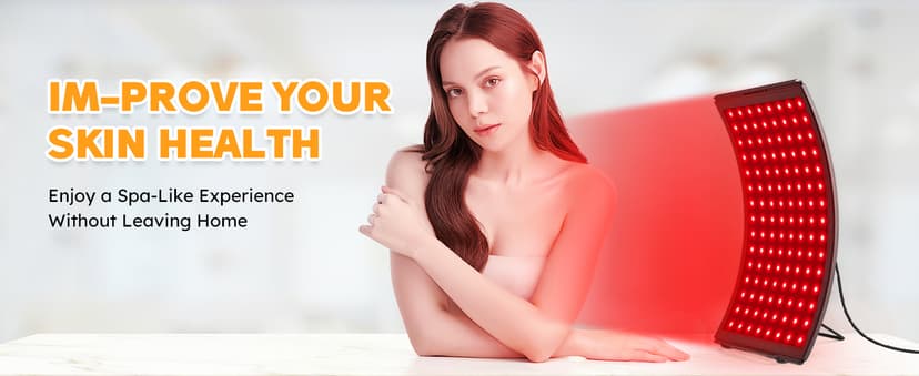 Red Light Therapy for Face,Infrared Red Light Therapy Lamp for Body,Red Light Panel for Back Device Skin Care at Home Muscles,Joints