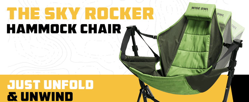 Wise Owl Outfitters Ultimate Comfort Camping Hammock Chair - Adjustable Height, Backrest, and Padded Seat - Perfect for Short & Tall Adventurers - Green