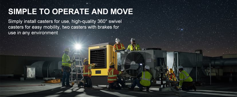 Swamp Cooler, 6500 CFM Evaporative Air Cooler, 19 Gal Water Tank Outdoor Air Conditioner, 3 Speed,5 Ice Boxes,Suitable for Indoor & Outdoor Garage,Patio,courtyard,factory workshop,50inch