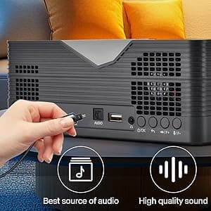 AAXA M8 UST Ultra Short Throw 4K Laser Projector 1100 LD Lumens, BT 5.4, WiFi 6, USBC Mirroring, 2xHDMI, Optical Audio, Efocus, Auto Keystone, Smart Technology