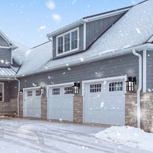 Brightever LED Outdoor Wall Lights, 10W 3000K/4000K/6500K Selectable, 800LM High Brightness Black Exterior Light Fixture with Clear Glass Shade, Waterproof Outdoor Wall Lanterns for Patio, 1 Pack