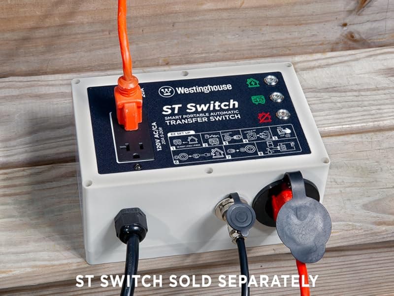 Westinghouse Outdoor Power Equipment 12500 Peak Watt Dual Fuel Home Backup Portable Generator, Remote Electric Start, Transfer Switch Ready, Gas and Propane Powered, CO Sensor