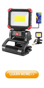 100W COB Rechargeable Work Light, 7000LM Cordless LED Work Lights, Waterproof Portable Flood Light with Stand for Outdoor Camping, Hiking, Garage, Car Repairing, Workshop Job Site Lighting
