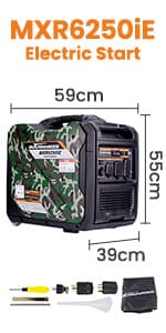 MaXpeedingrods 3500 Watt Portable Inverter Generator Gas Powered, EPA Compliant, Compact and Lightweight for Home Backup Power, Outdoor Camping, RV and Trailer