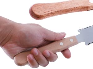 RUITOOL Japanese Hand Saw 6 Inch Double Edge Sided Pull Saw Ryoba SK5 Flexible Blade 14/17 TPI Flush Cut Beech Handle Wood Saw for Woodworking Tools