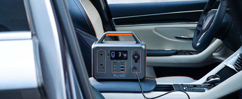 ALLWEI 300W Solar Generator with 100W Solar Panel Included, 280Wh Portable Power Station with AC Outlet USB Port, Solar Powered Battery Generator for Outdoor Camping, Home Backup, Power Outage