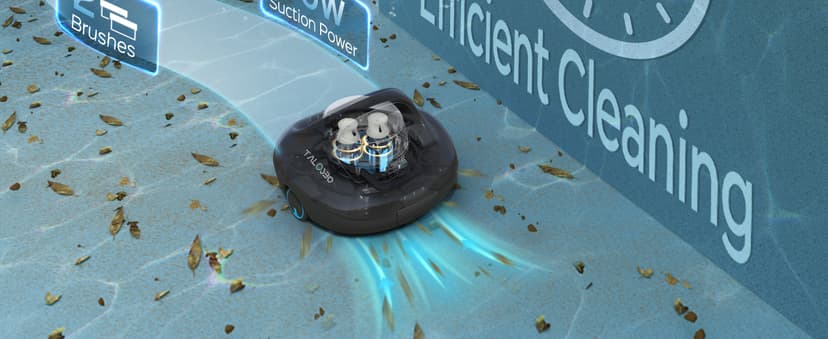 (2025 Upgraded) TALOSBO Pleco Se Cordless Pool Vacuum Cleaner Up to 130 Mins Runtime, Robotic Pool Cleaner with 2.5H Fast Charge, Ideal for Flat Above Ground and Inground Pools up to 861 Sq. Ft.