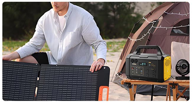 Solar Generator 1024Wh Portable Power Station with Solar Panel Included, LiFePO4 (LFP) Battery, with 120V AC Outlet for RV Camping Outdoor Home Emergency Backup, Fast Charging