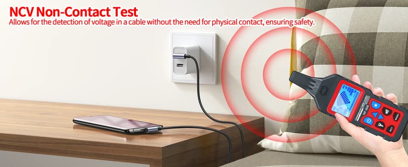 Underground Cable Wire Locator, RockyMars Cable Tester Wire Tracker, Detect Cables, NF826 Underground Wire Locator for Dog Fence Cables, Wire Detector Test Short Circuit Breaker of Wall