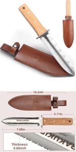 Pruning Saw with Scabbard Japanese Fixed Straight Hand Saw, Portable Tree Limb Cutter 11 Inch Blade Garden Pruner tool for Camping, Dry Wood and Fruit Trees