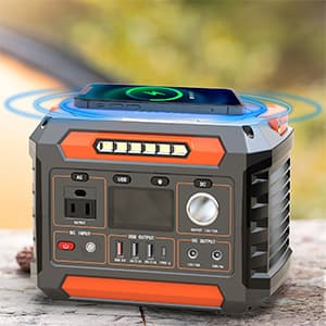 PROGENY 300W Portable Power Station, 299Wh/80818mAh Solar Generator, Regulated DC Output Backup Battery with Pass-Through Charging AC Outlet, Pure Sine Wave, LED Light Power Station for CPAP Camping