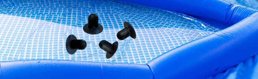 4 PCS Swimming Pool Pump Strainer Hole Plug Replacement for Bestway & Intex Pools Ground Swimming Plug Wall Plug Stopper (Black)