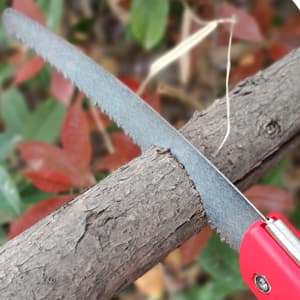 10 Inch Heavy Duty Pruning Saw, Folding Hand Saw with SK5 Curved Blade, Triple-cut Razor Teeth Used for Trees Wood Cutting Camping Gardening Work, Hiking, Landscaping, Tree Trimming
