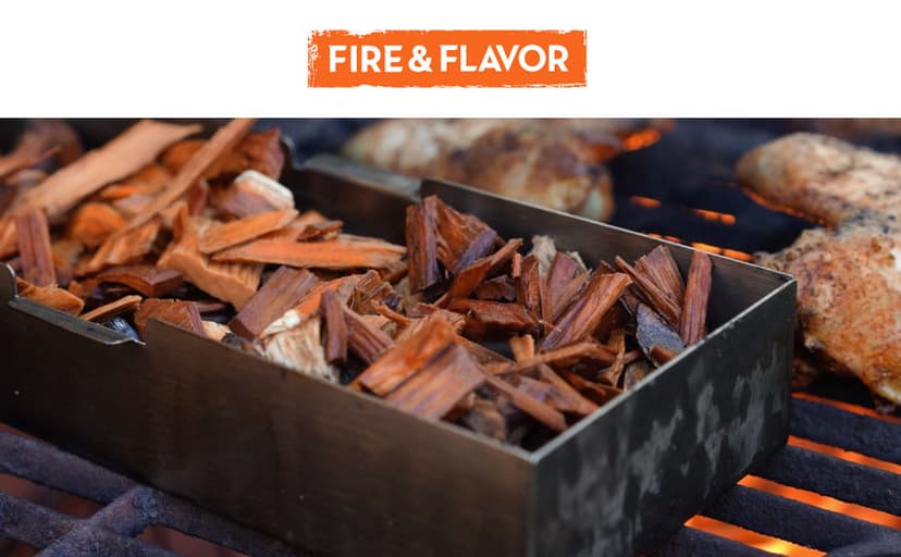 Fire & Flavor Premium All Natural Wood Chips for Smoker - Wood Chips for Smoking - Smoker Wood Chips - Smoker Accessories Gifts for Men and Women - Hickory - 2lbs