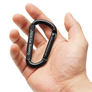 Carabiner Clip, 855lbs,3" Iron Heavy Duty Caribeaners for Hammocks, Camping Accessories,Hiking,Keychains,Outdoors and Gym etc,D Shaped Spring Hook Small Carabiners for Dog Leash,Harness and Key Ring.