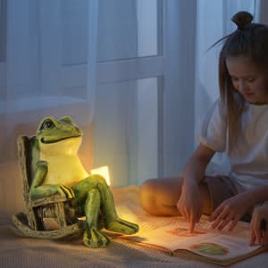 Miniature Frog Garden Statue Mom Gifts Home Decorations Fairy Garden Accessories Outdoor Lights Solar Garden Frog Decor Art Housewarming Gift for Patio,Yard,Lawn Ornament,3.89"x2.36"x3.93