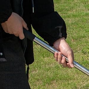 58-Inch Manual Lawn Edger, Wheel Rotary Edger with Adjustable 4-Section Stainless Steel Handle & Cushion Grip, Rust-Resistant for Sidewalk, Driveway, Garden, Landscaping