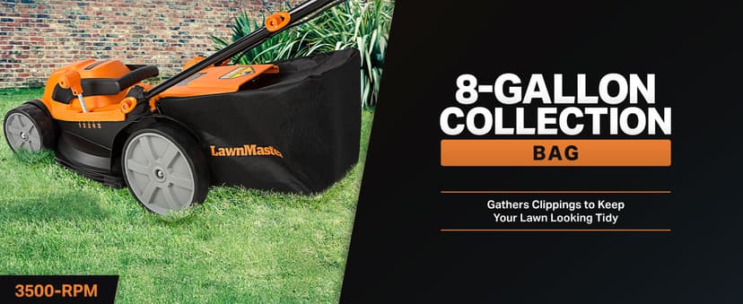 LawnMaster MEB1216K Electric Lawn Mower 16-Inch 12AMP