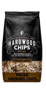 Fire & Flavor Premium All Natural Wood Chips for Smoker - Wood Chips for Smoking - Smoker Wood Chips - Smoker Accessories Gifts for Men and Women - Hickory - 2lbs