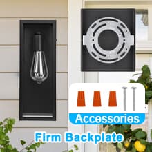 2-Pack Outdoor Wall Lanterns, Exterior Waterproof Wall Sconce with Glass Shades, Matte Black Porch Lights Wall Mounted, Anti-Rust E26 Modern Wall Lighting Fixtures for Patio Garage Entryway Front Door