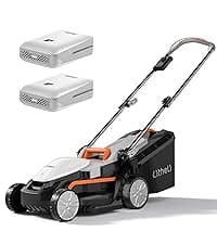 Litheli Cordless Lawn Mower 13 Inch, 20V Electric Lawn Mowers for Garden, Yard and Farm, 5 Heights Adjustment, Light Weight,with 4.0Ah Portable Battery.