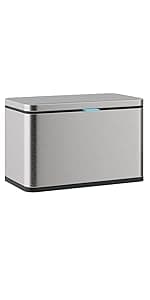 Stainless Steel Hanging Trash Can with Lid and Inner Bucket, 1 Gallon Kitchen Compost Bin for Counter Top, Under Sink or Wall Mount, Small Garbage Can for Cupboard/Bathroom/Bedroom/RV