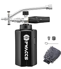 PWACCS Retractable Pressure Washer Hose Reel, 1/4" x 60ft Heavy Duty Power Washer Hose Reel, High Pressure Reel Auto Rewind, Wall/Floor Mounted, 3600 PSI