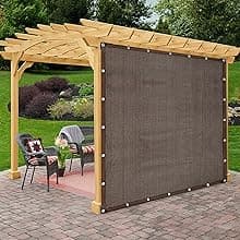 Shade Sail Sun Shade Cloth 9'9"x9'9" Rectangle Outdoor Canopy Outside Sunshade Awning Cover Privacy Screen Net UV Block for Patio Pergola Gazebo Porch Backyard Lawn Garden Outdoor Activities