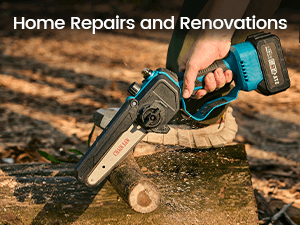 Seesii 6-in-1 Cordless Pole Saw and Pole Hedge Trimmer Grass Shears Combo Kit, Electric Mini Chainsaw with 2*4.0 Ah Batteries, Extension Tree Prunner, Bush Trimmer Limb Branch Cutter, 16ft Long Reach