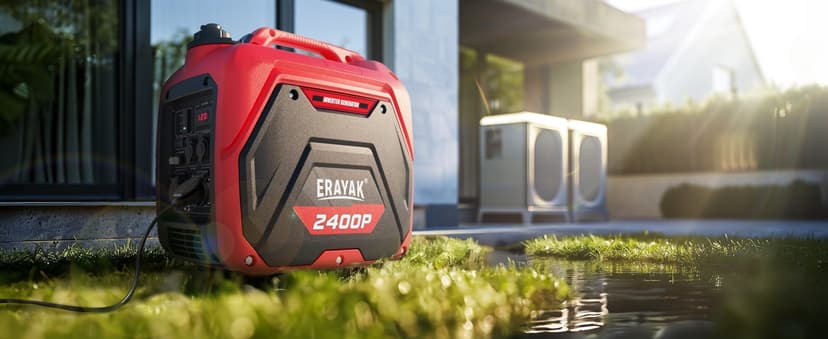 ERAYAK 2400W Portable Inverter Generator for Home Use, Super Quiet Small Generator for Camping Outdoor Emergency Power Backup, Gas Powered Engine, EPA Compliant