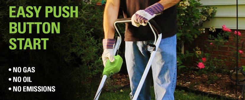 Greenworks 40V 10" Cordless Tiller / Cultivator, 4.0Ah Battery and Charger Included, Green