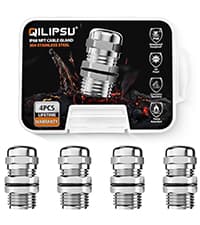 QILIPSU Waterproof Junction Box IP67 Outdoor Plastic Electrical Project Enclosure Weatherproof with Mounting Plate, Wall Brackets, Hinged Grey Cover 11.2"x7.7"x5.1"