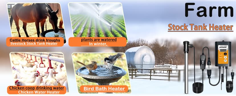 1800W Portable Fully Submersible Electric Pool And Hot Tub Immersion Water Heater With Gfci Plug, Thermostat For Bathtub, Inflatable, Swimming Above Ground Pools, Bathtub,Baptistry, Baptismal Pool