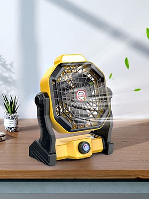 Camping Fan with LED Lantern, 36 Hours 9 Inch Portable Rechargeable Battery Powered Fan with Stepless Speed and Quiet Battery Operated for Picnic, Barbecue, Fishing, Travel, Home, Tent