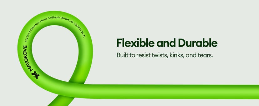 25 ft Garden Hose, 5/8 in ID, Heavy-Duty, Leakproof, Kink-Resistant Water Hose with Swivel Brass Fittings, 600 PSI Burst Rating, Ideal for Car Wash & Lawn Watering